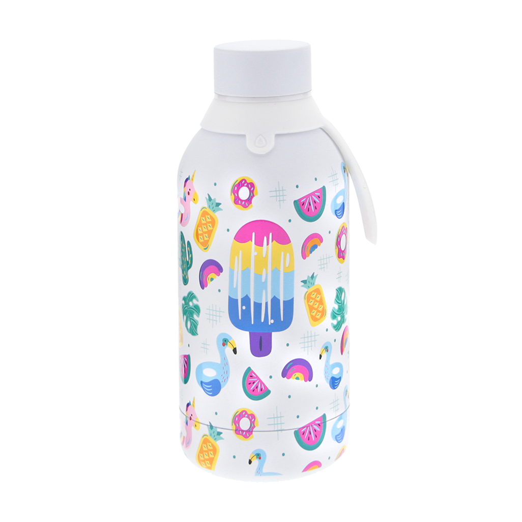 Garrafa Térmica 500Ml -Summer Sun Branco