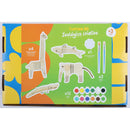 Kit Animais 3D em Madeira para Pintar