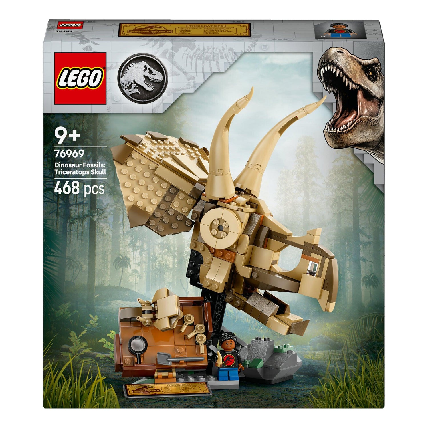 LEGO Jurassic World - Fósseis de Dinossauros: Crânio de Triceratops - 76969