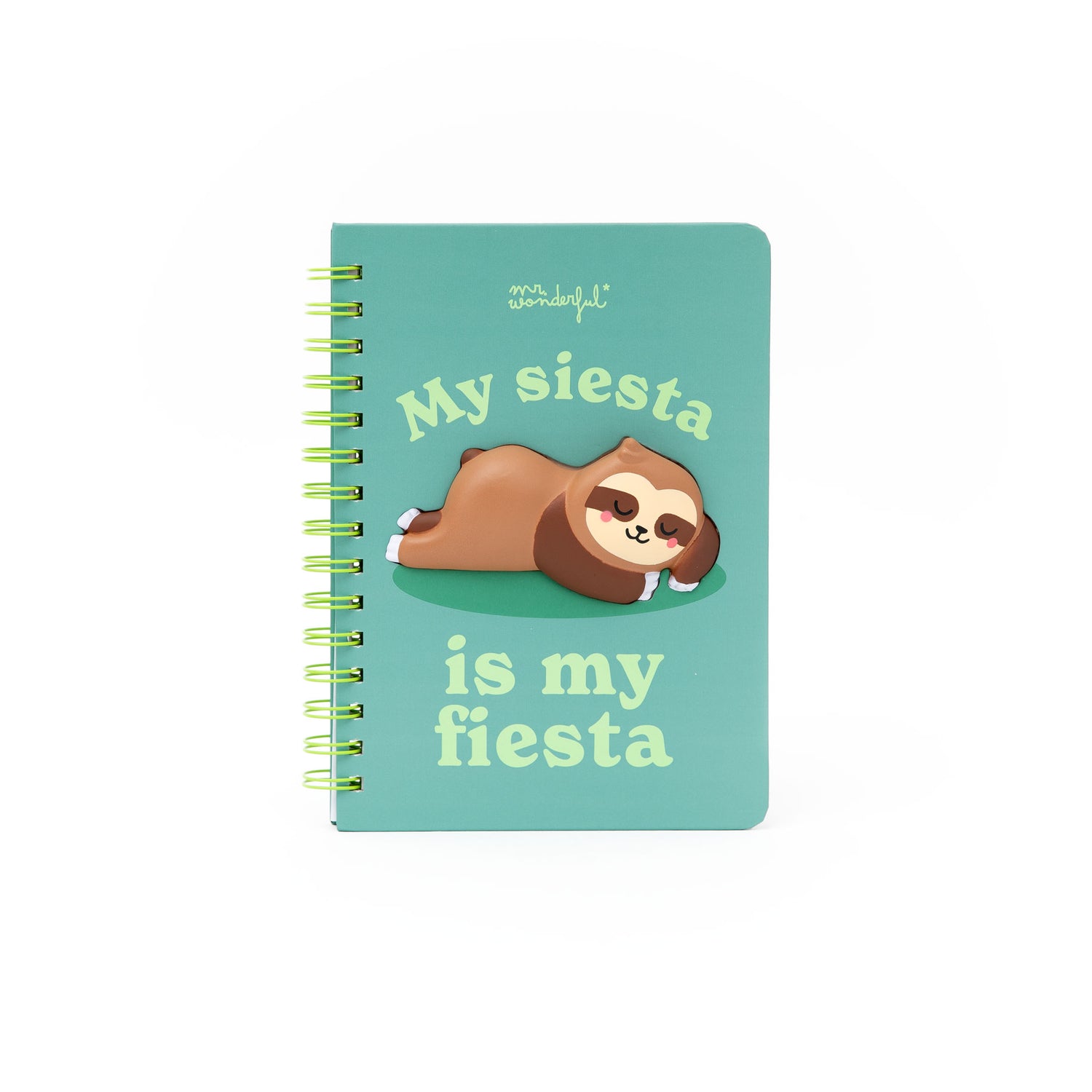 Caderno Formato A5 3D Preguiça -Siesta My Fiesta