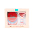 Conjunto 6 Bases + 6 Marcadores Copos - Fiesta