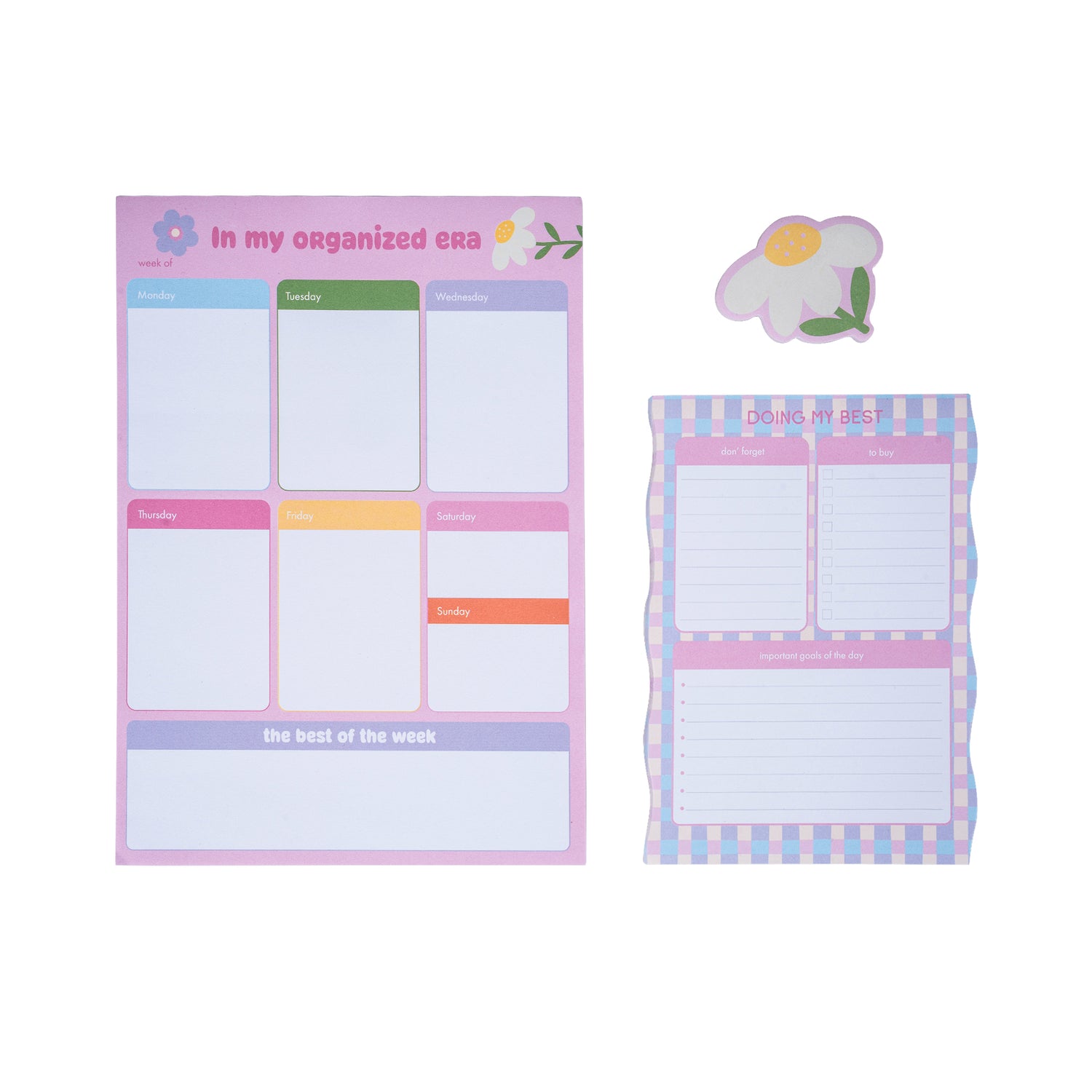 Planner Semanal Com Bloco E Notas