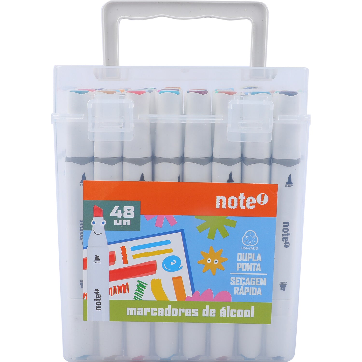Marcador Colorir Ponta Dupla Caixa Pp 48 Unidades Note