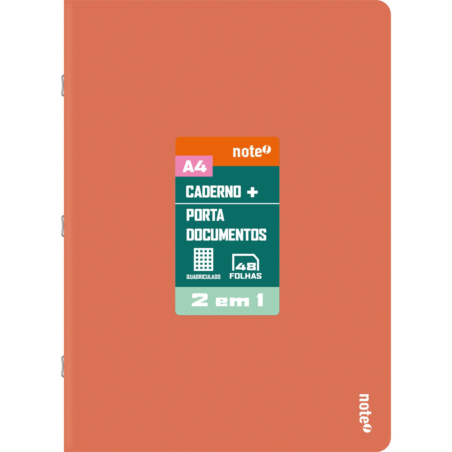 Caderno Agrafado A4 Quadriculado 2 em 1 (várias opções) Note!
