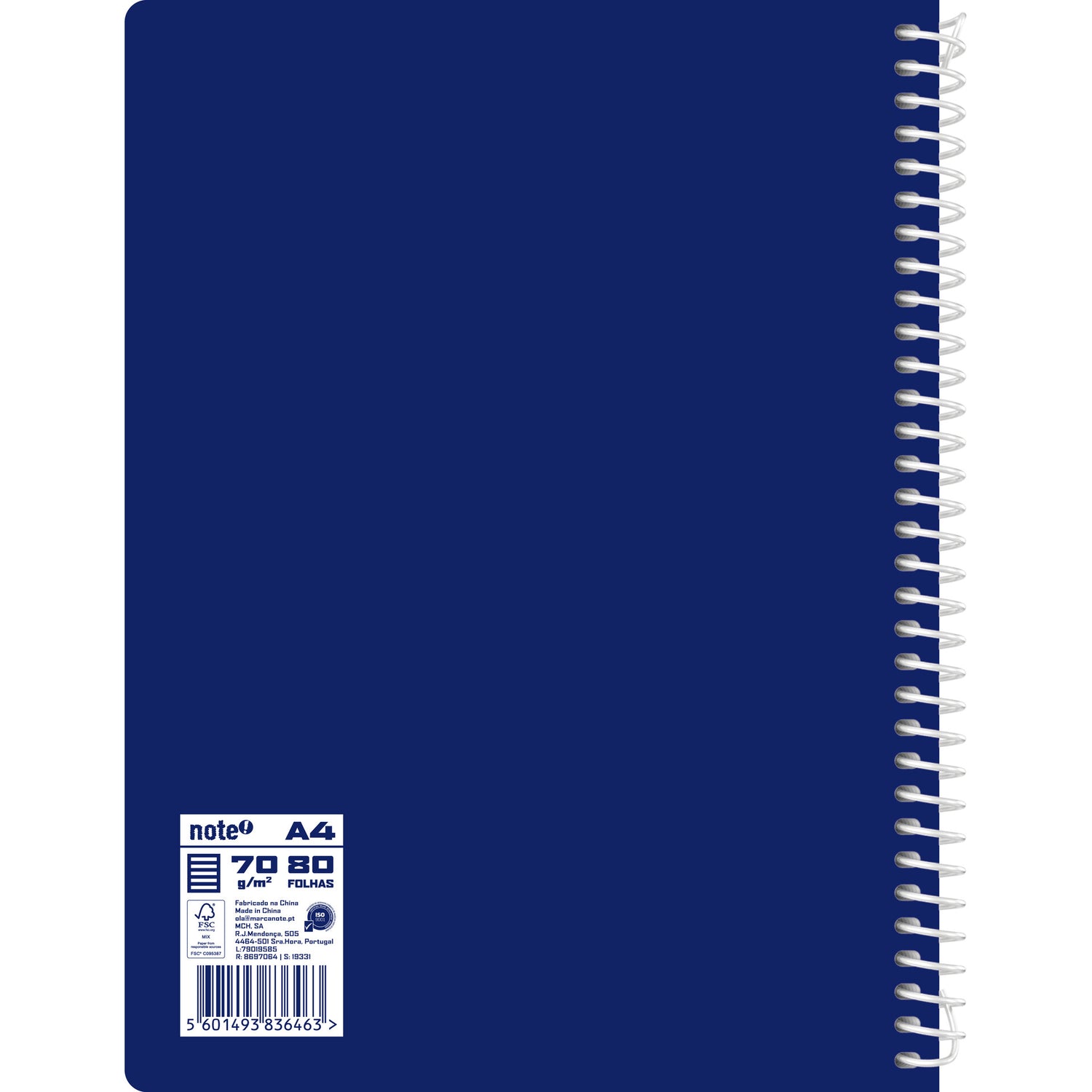 Caderno Esp Formato A4 Azul 80 Fl P Note!