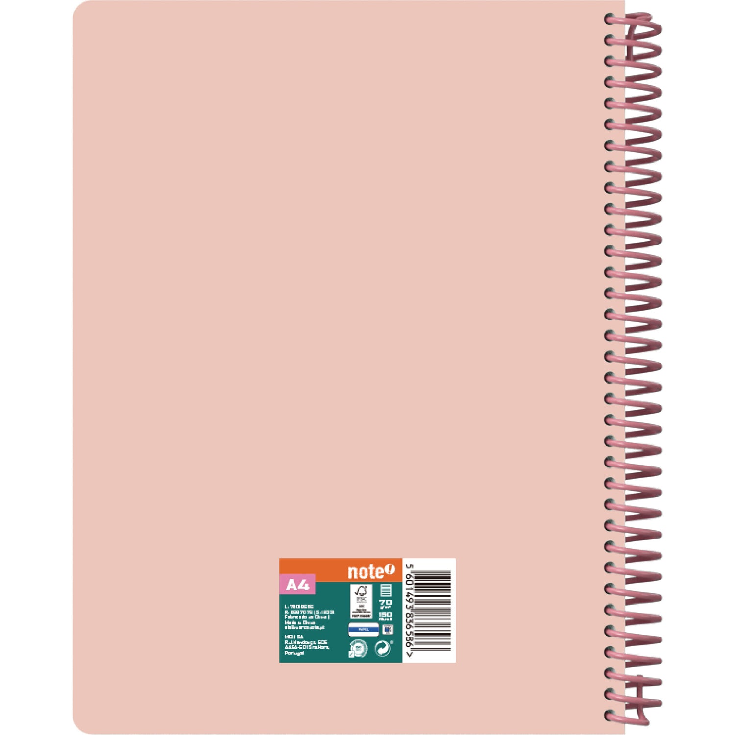 Caderno Espiral A4 Capa Dura Pautado Pastel (várias opções) Note!