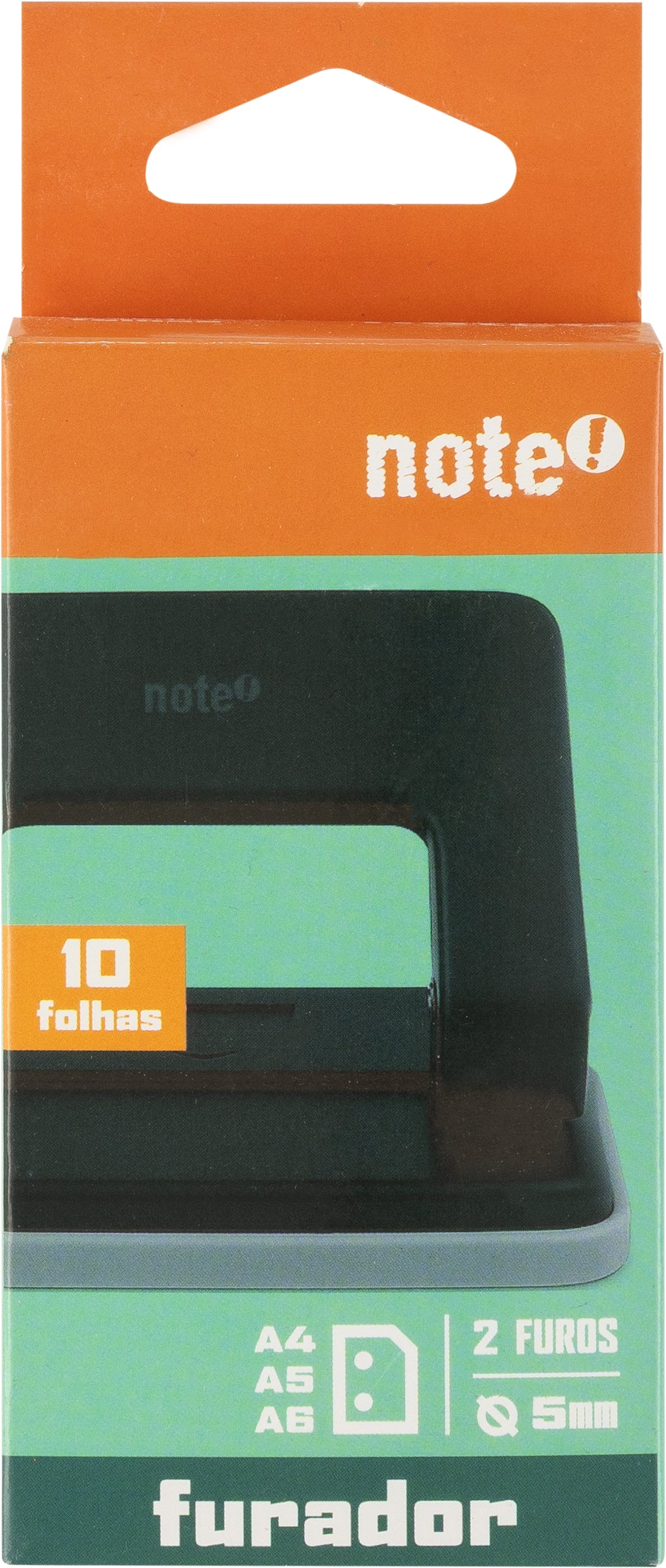 Furador para 10 Folhas Preto Note!