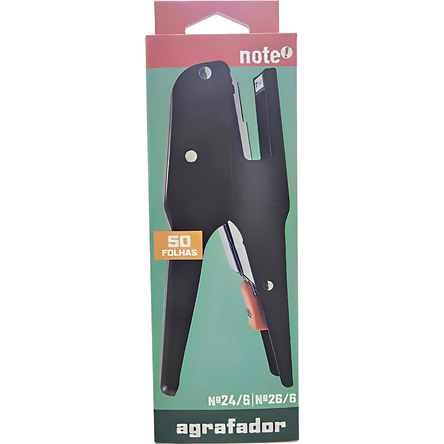 Agrafador Alicate Metálico para 50 Folhas Note!