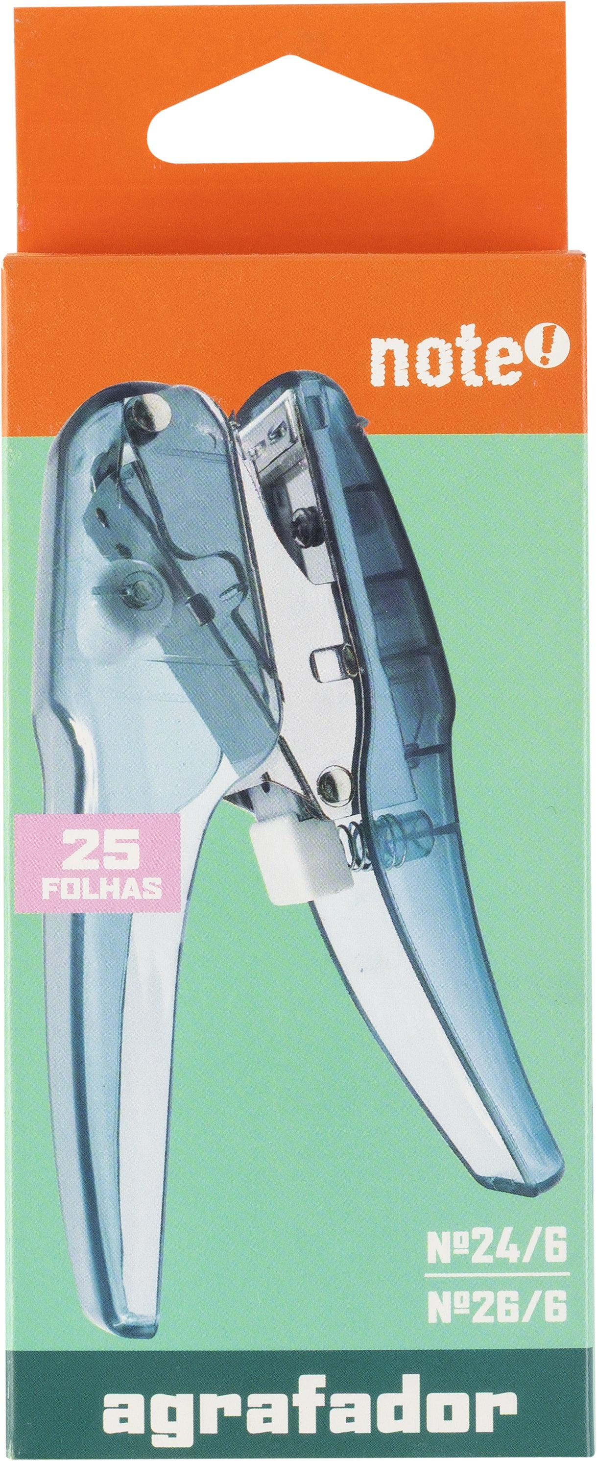 Agrafador Alicate Transparente para 25 Folhas (várias opções) Note!