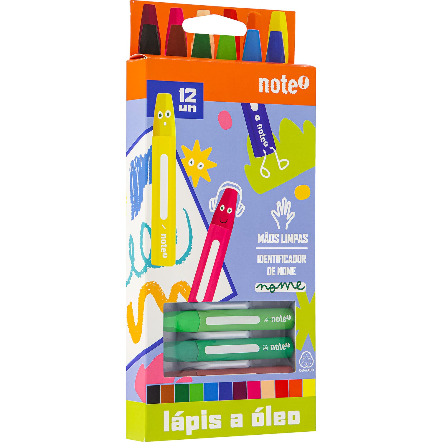 Lápis Pastel A Oleo 12 Unidades Note!