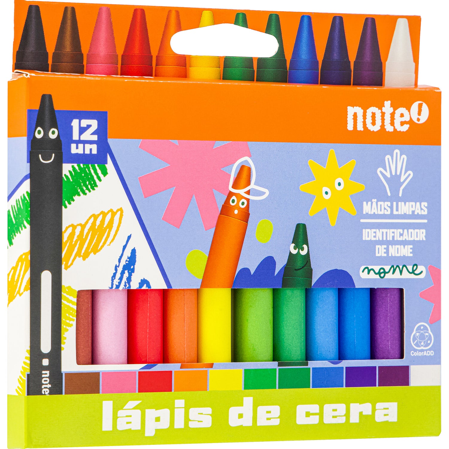 Lápis Cera 12 Unidades Note!