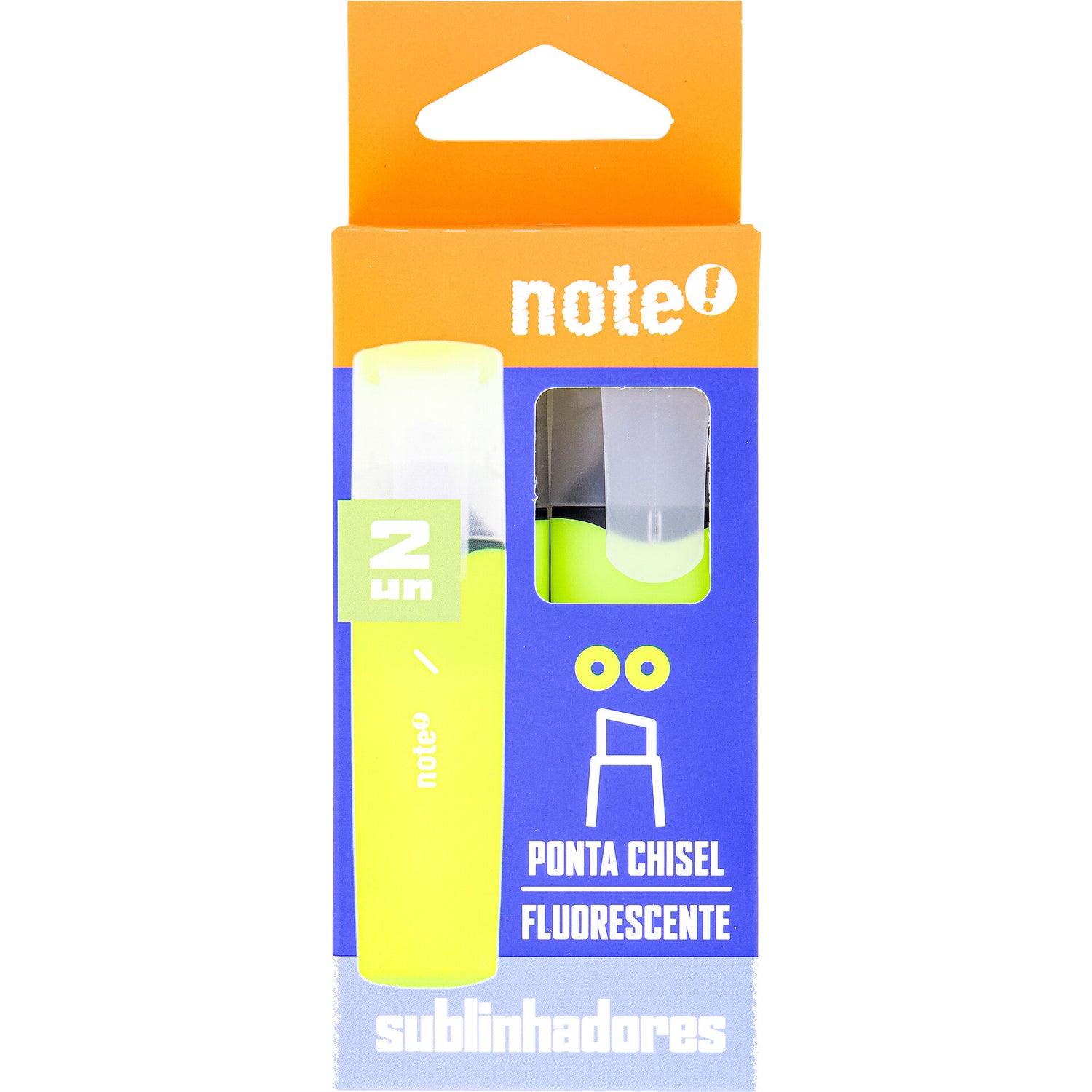 Sublinhador Neon Amarelo 2 Unidades Note!