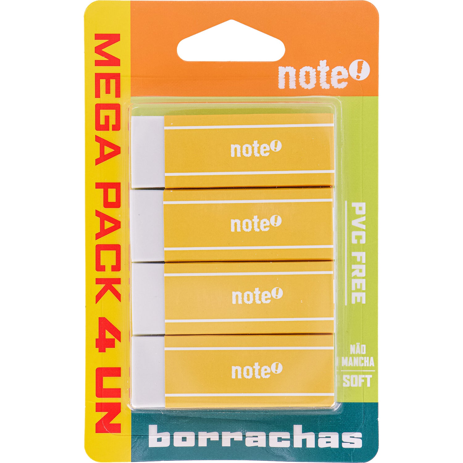 Pack Promocional Borrachas Brancas Tecnic 4 Unidades Note!