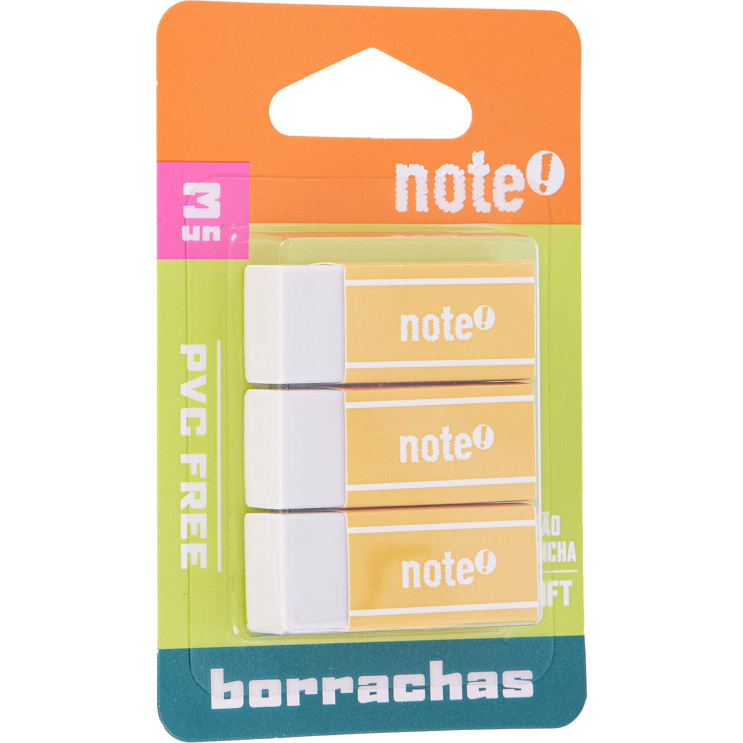 Borracha Branca Mini 3 Unidades Note!