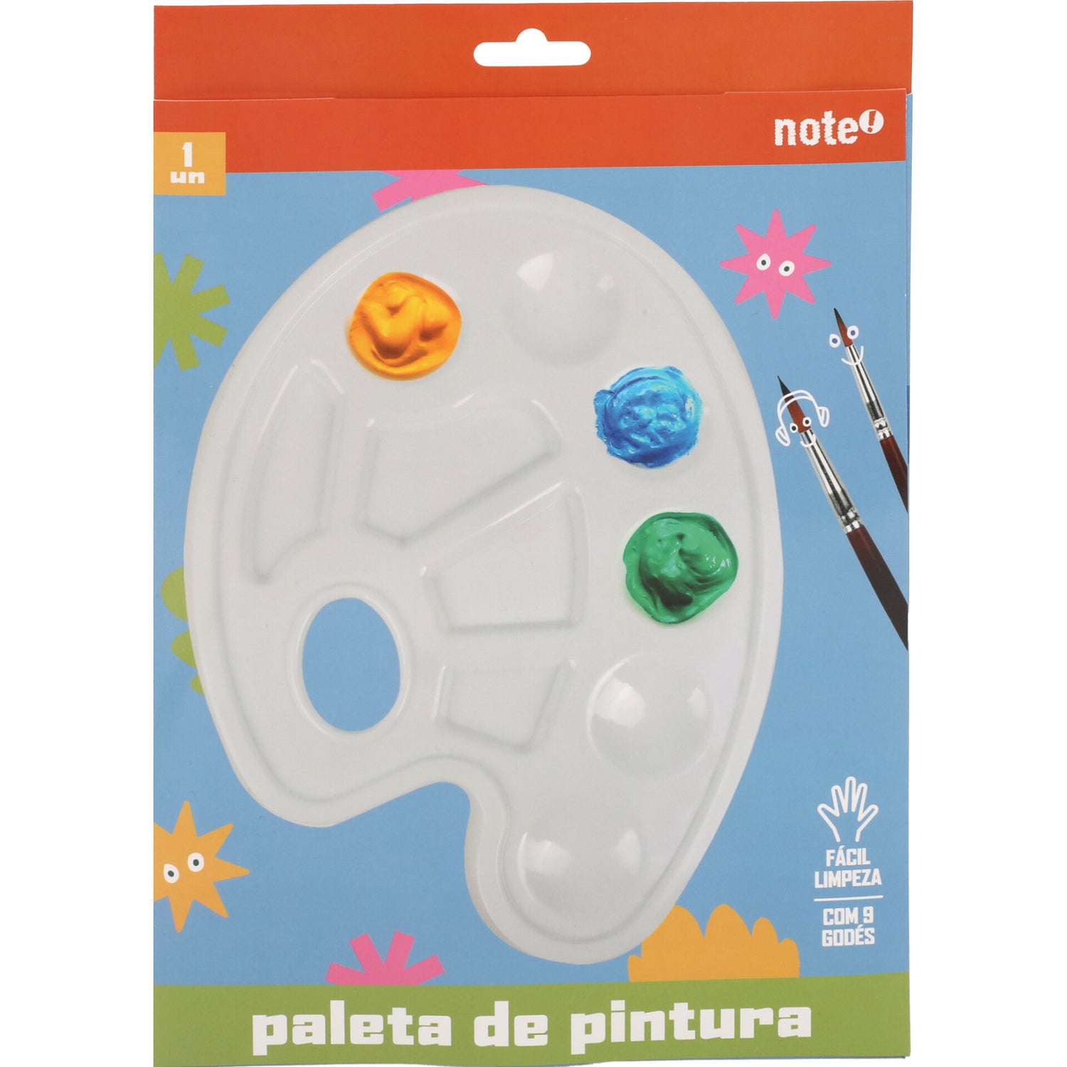 Paleta Pintura Plast Com 9 Godes Note!