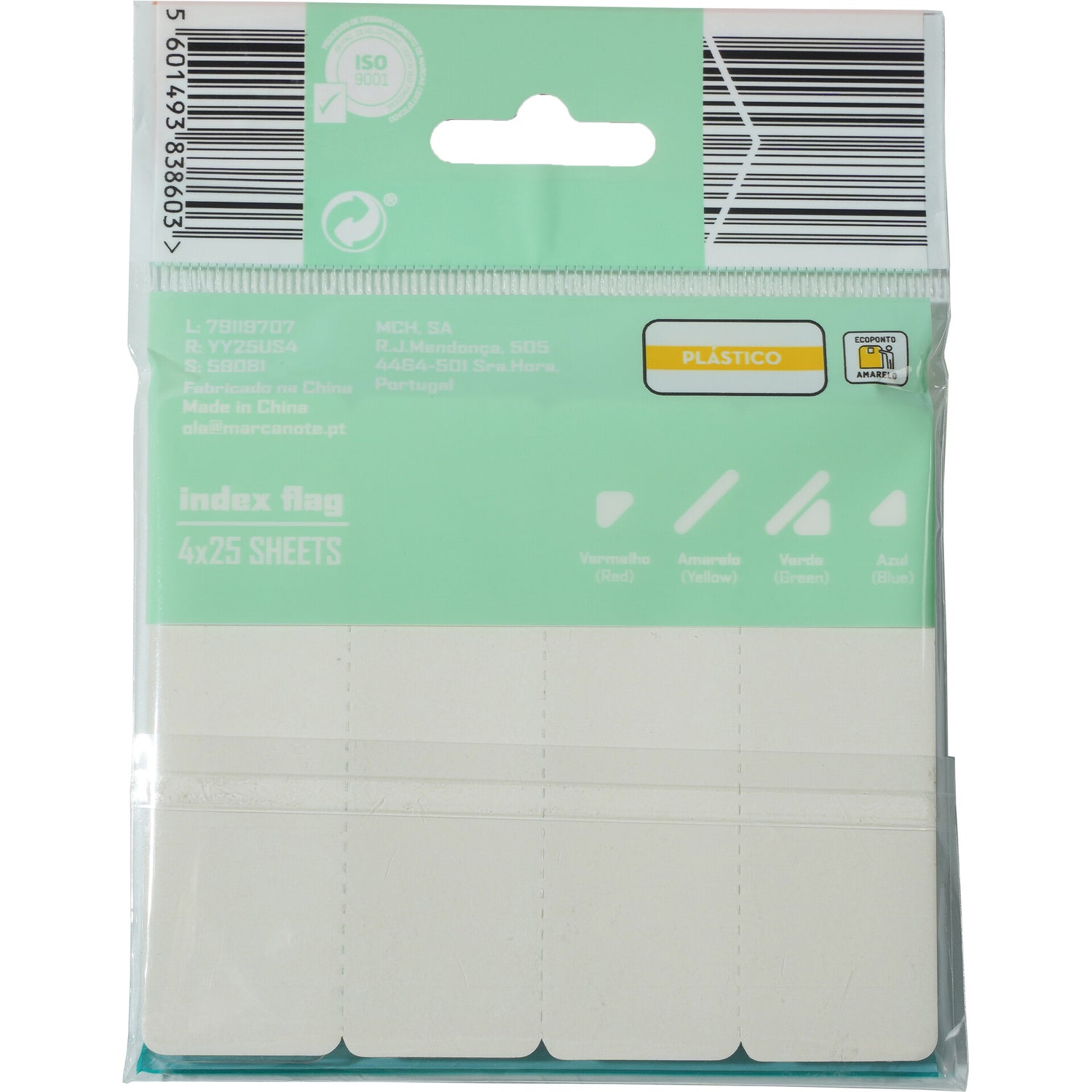 Dispensador Index 4 Cores*25 Folhas Note!