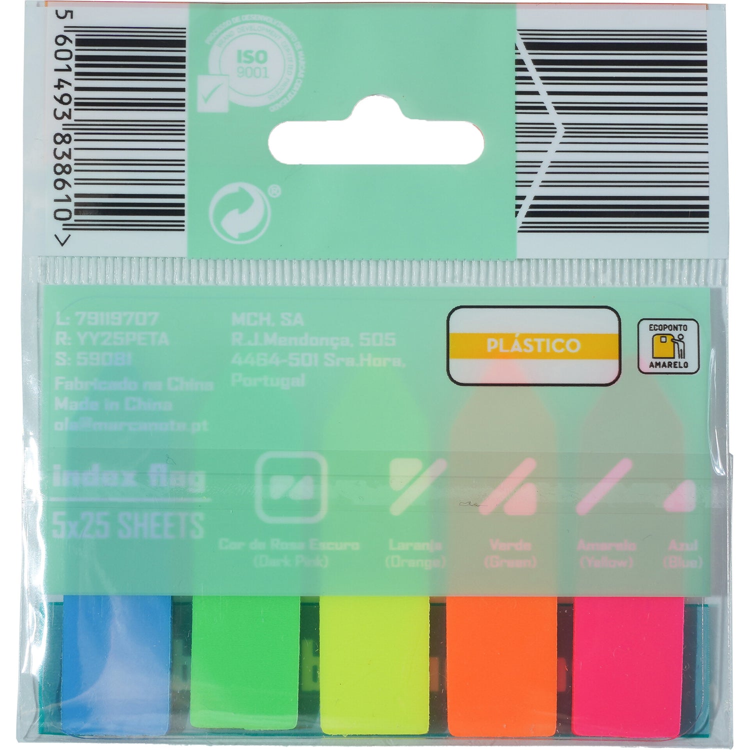 Dispensador Seta 5 Cores*25 Folhas Note!