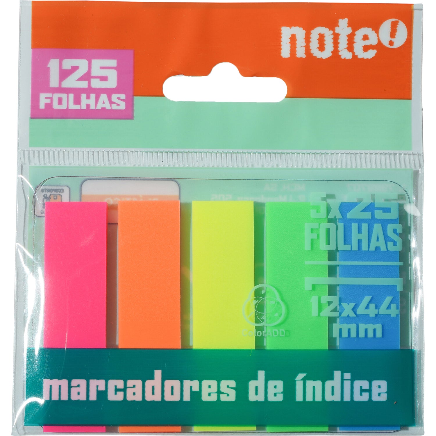 Sinaliz Ad 5 Cores*25 Folhas Note!