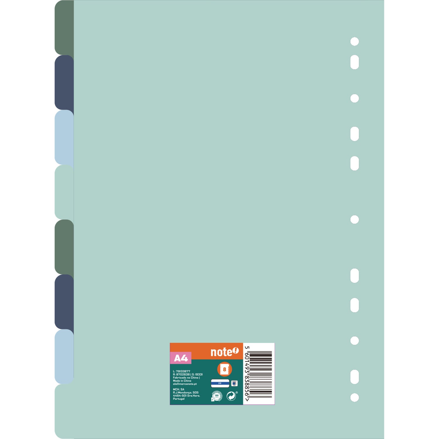 Separador Pp Formato A4 Com 8 Div Note!