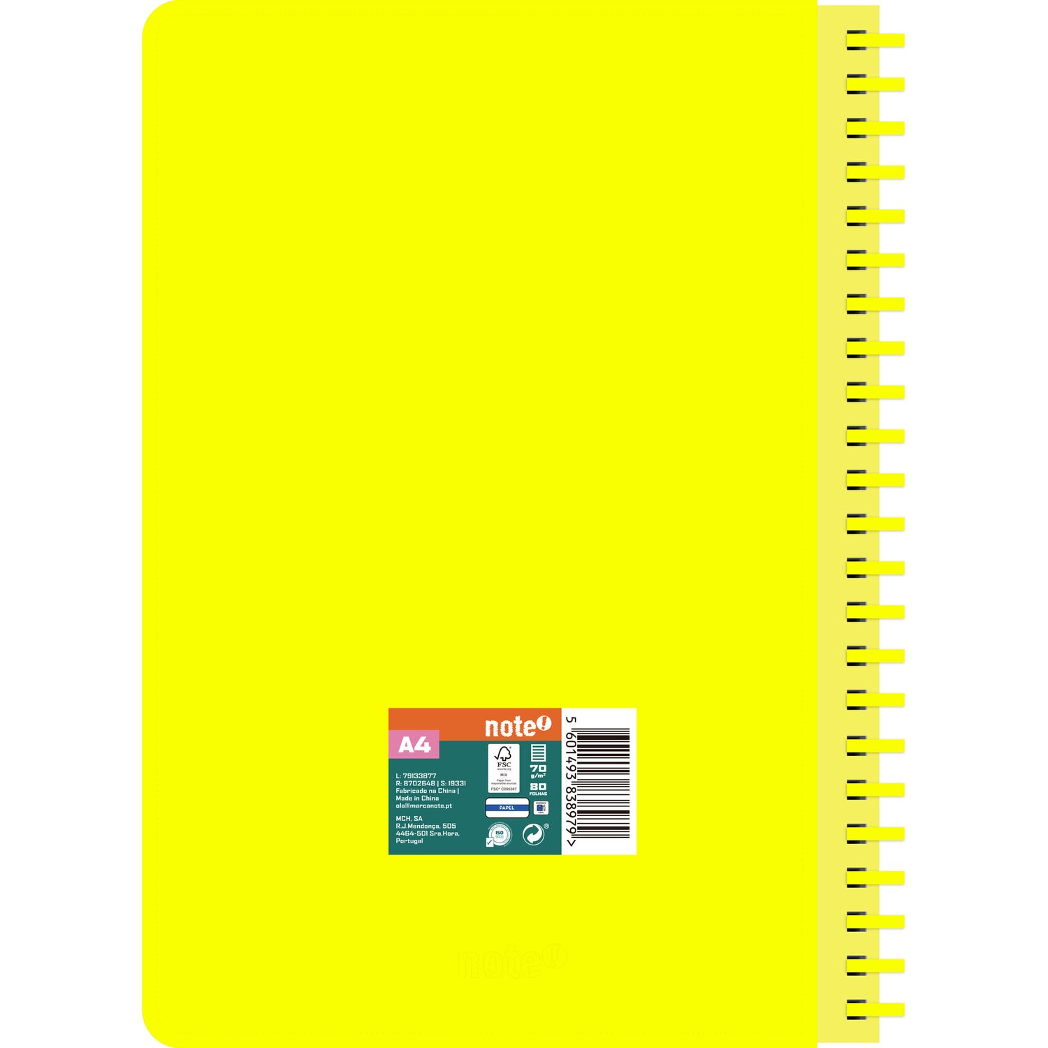 Caderno Esp Formato A4 Soft80 F 70 G P Fluor Neon Note