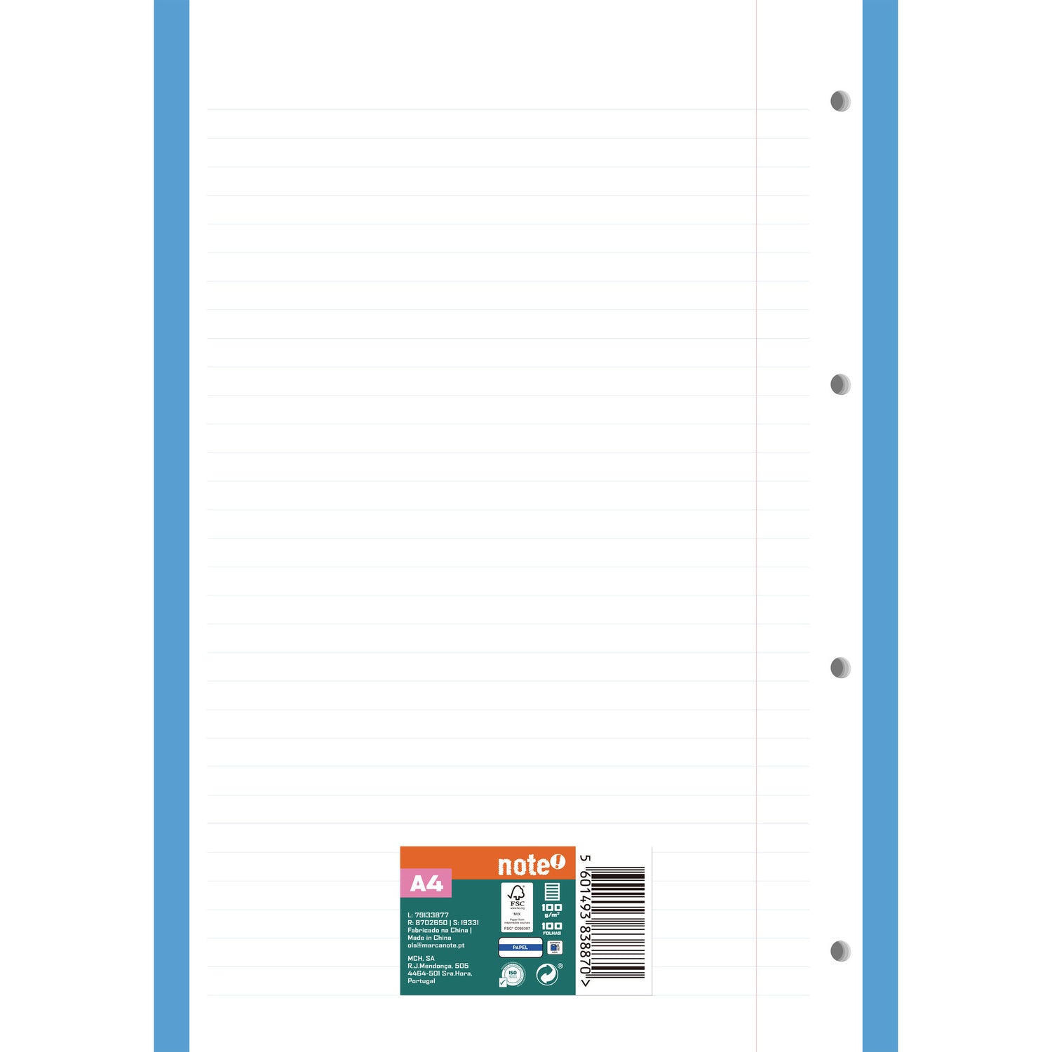 Recarga Formato A4 100 Fl P 5 Banda Note!