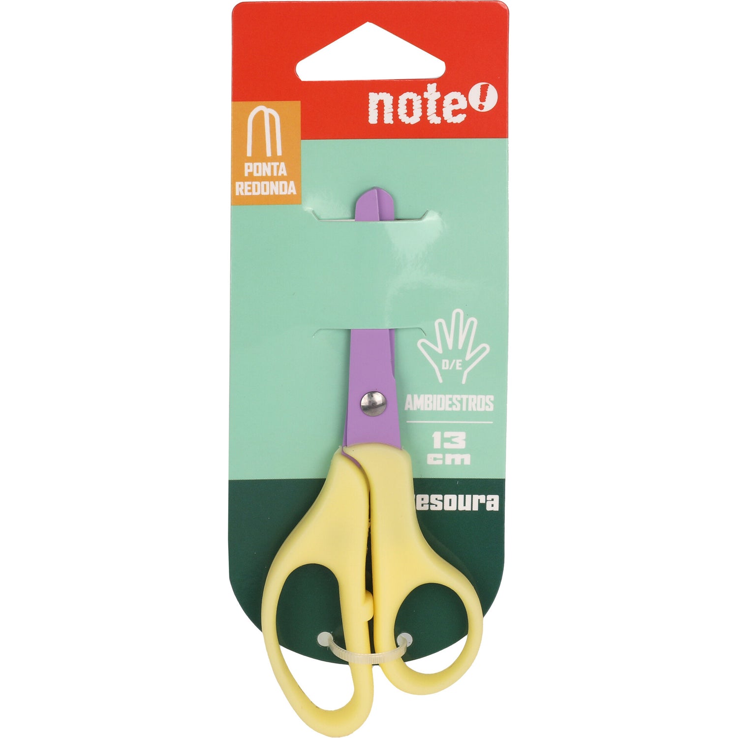 Tesoura 13cm para Ambidestros Pastel (várias opções) Note!