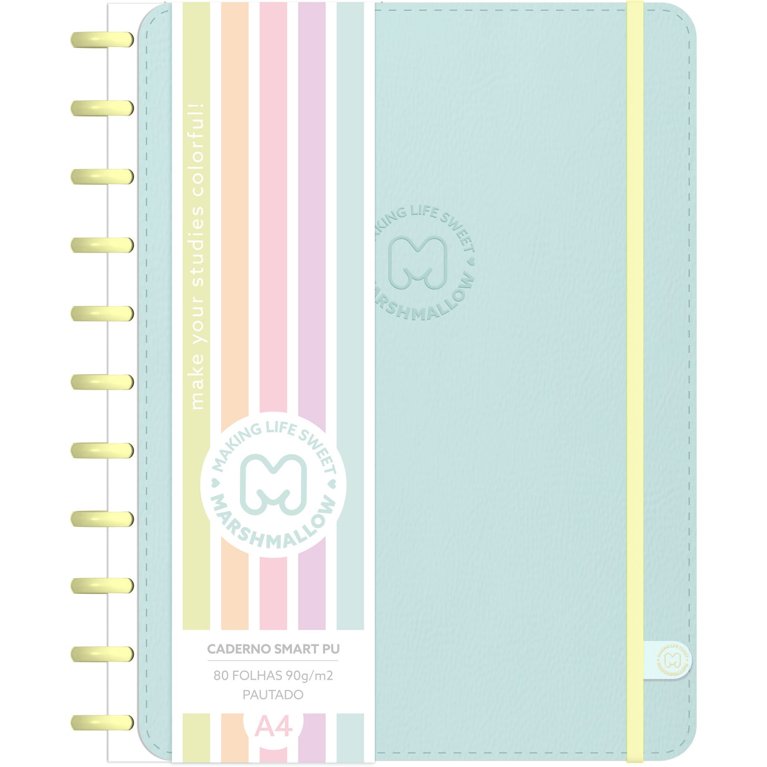 Cj2 Caderno Smart Formato A4 Pu 80 F Smooth Marshmall