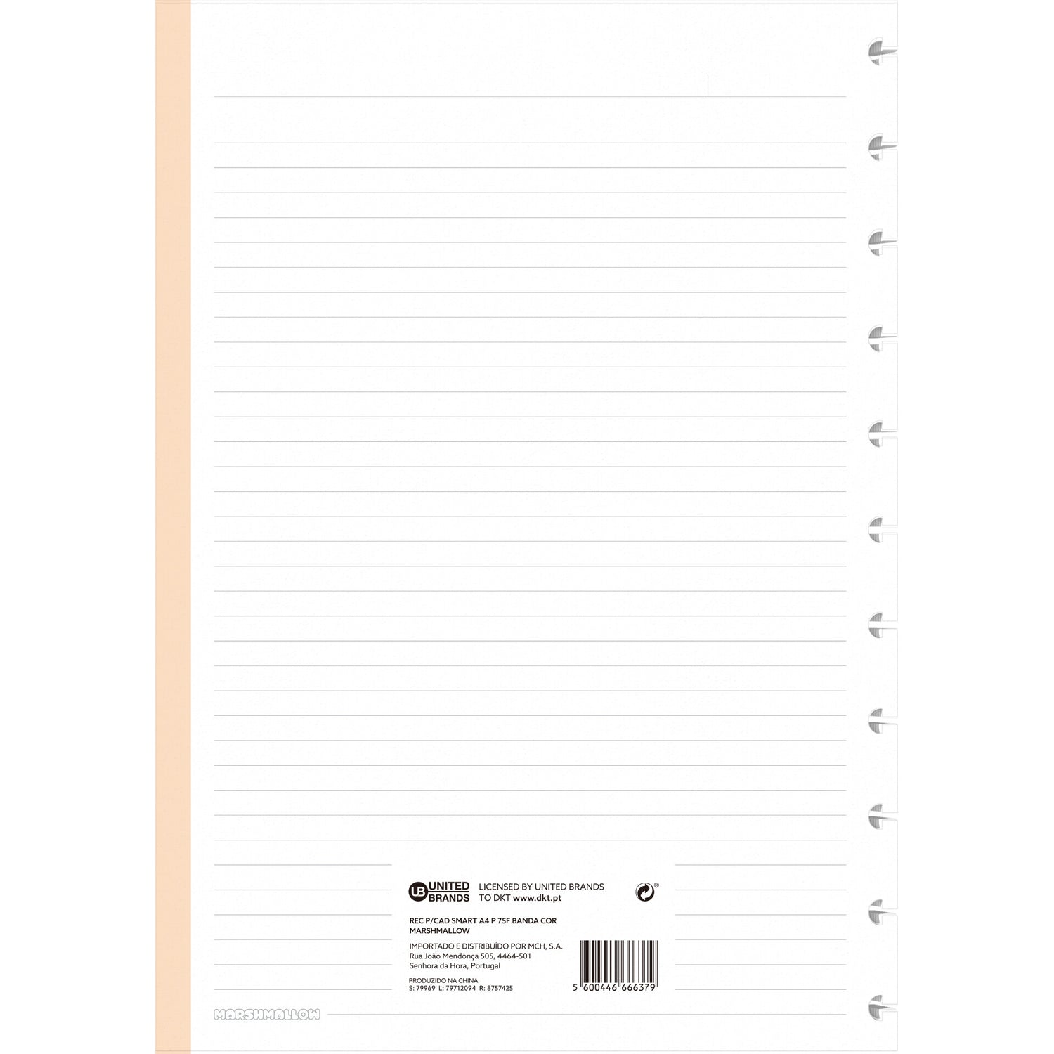 Rec Para Caderno Smart Formato A4 P 75 F Banda Cor Marsh