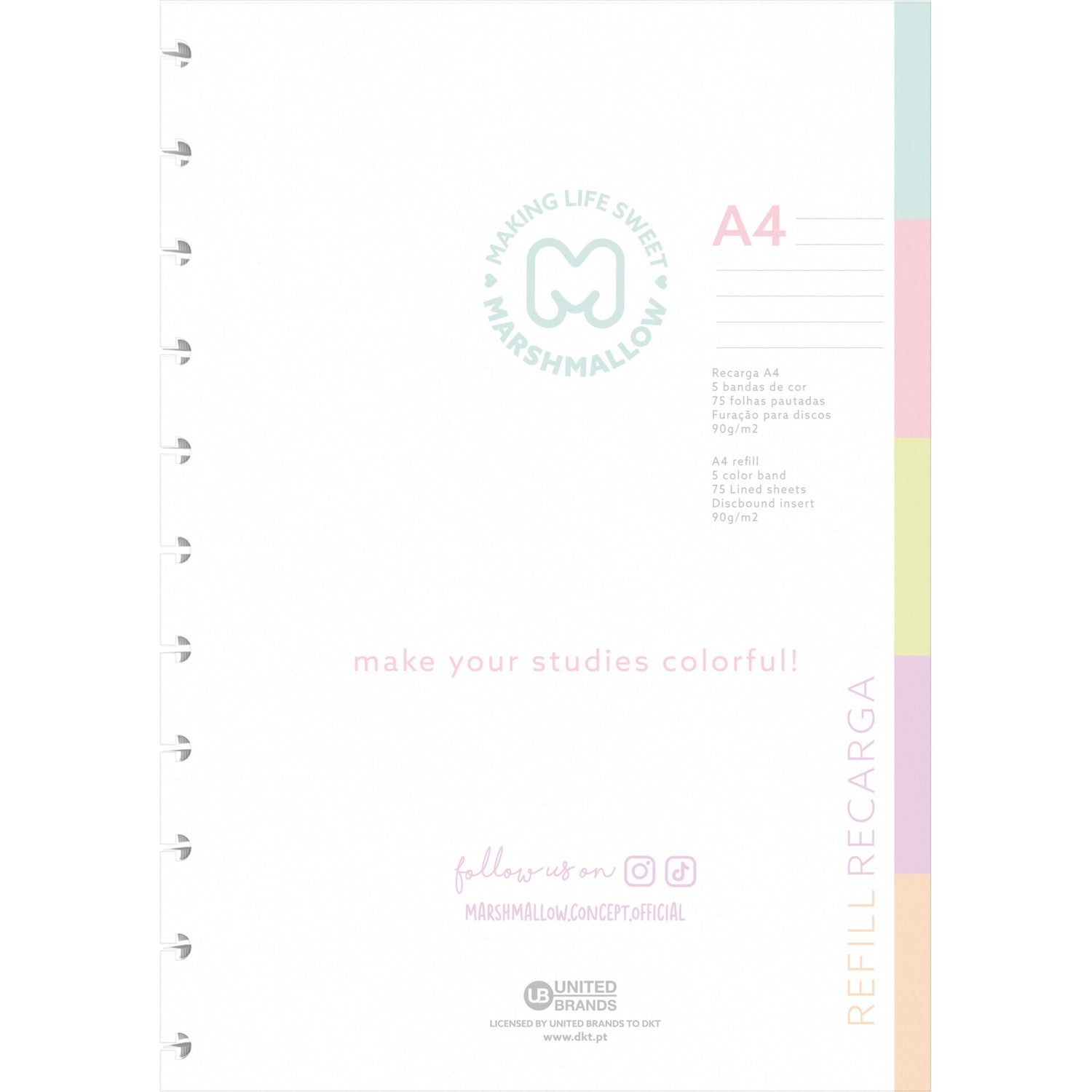 Rec Para Caderno Smart Formato A4 P 75 F Banda Cor Marsh