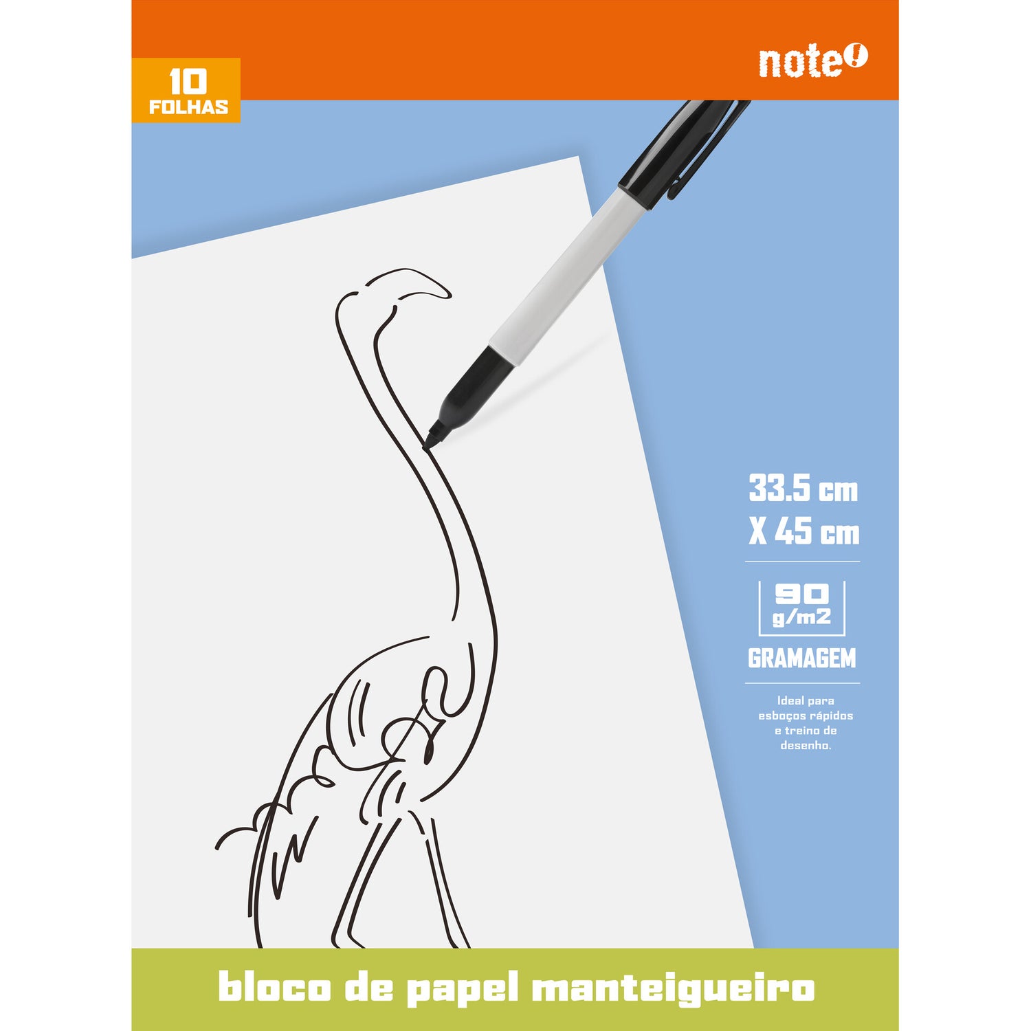 Bloco Papel Manteig 33.5 X45 10 F Note!
