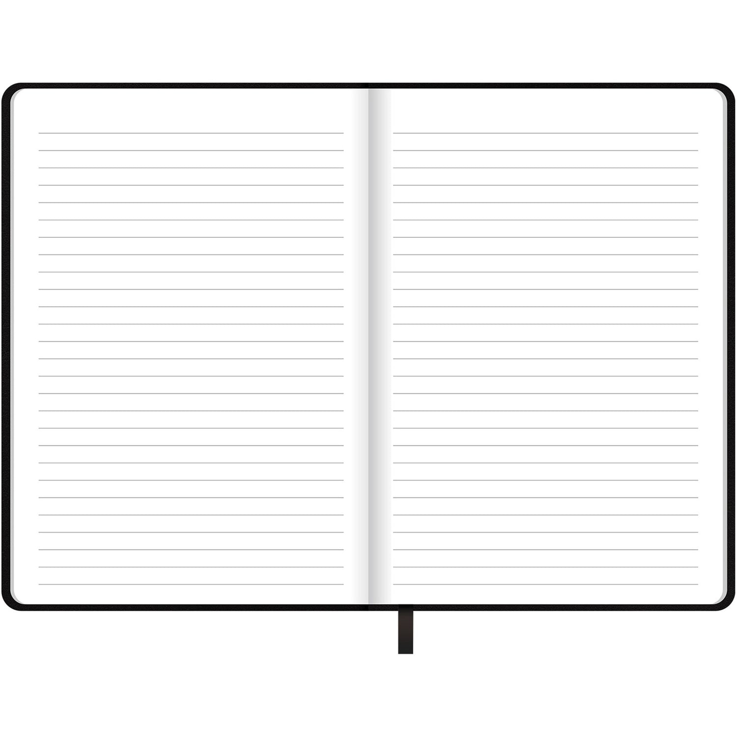 Caderno Agrafado A5 Capa Dura Preta com Elástico Pautado Note!