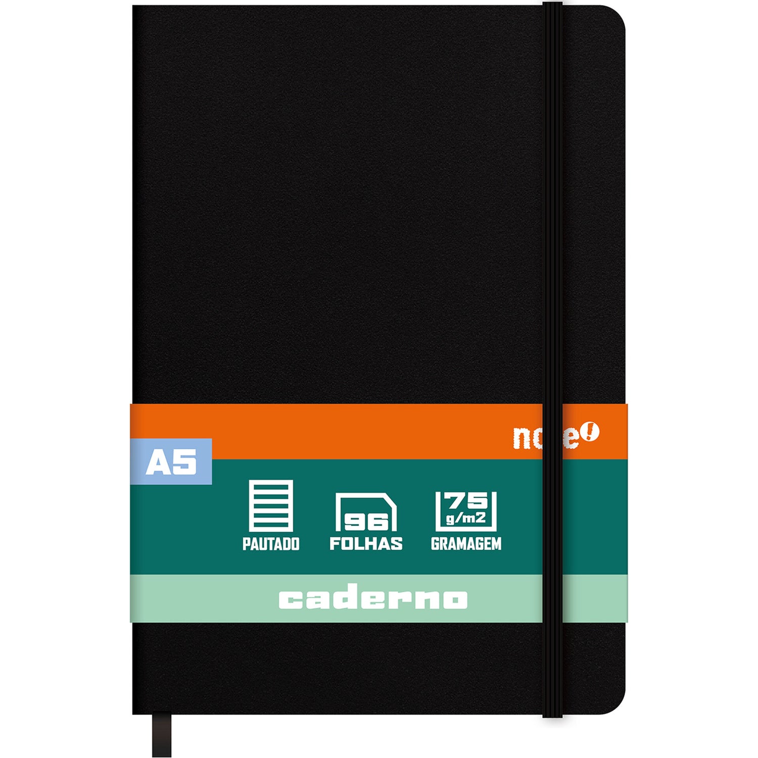 Caderno Agraf Formato A5 C.Dura Com Elast Sh P Pt Note