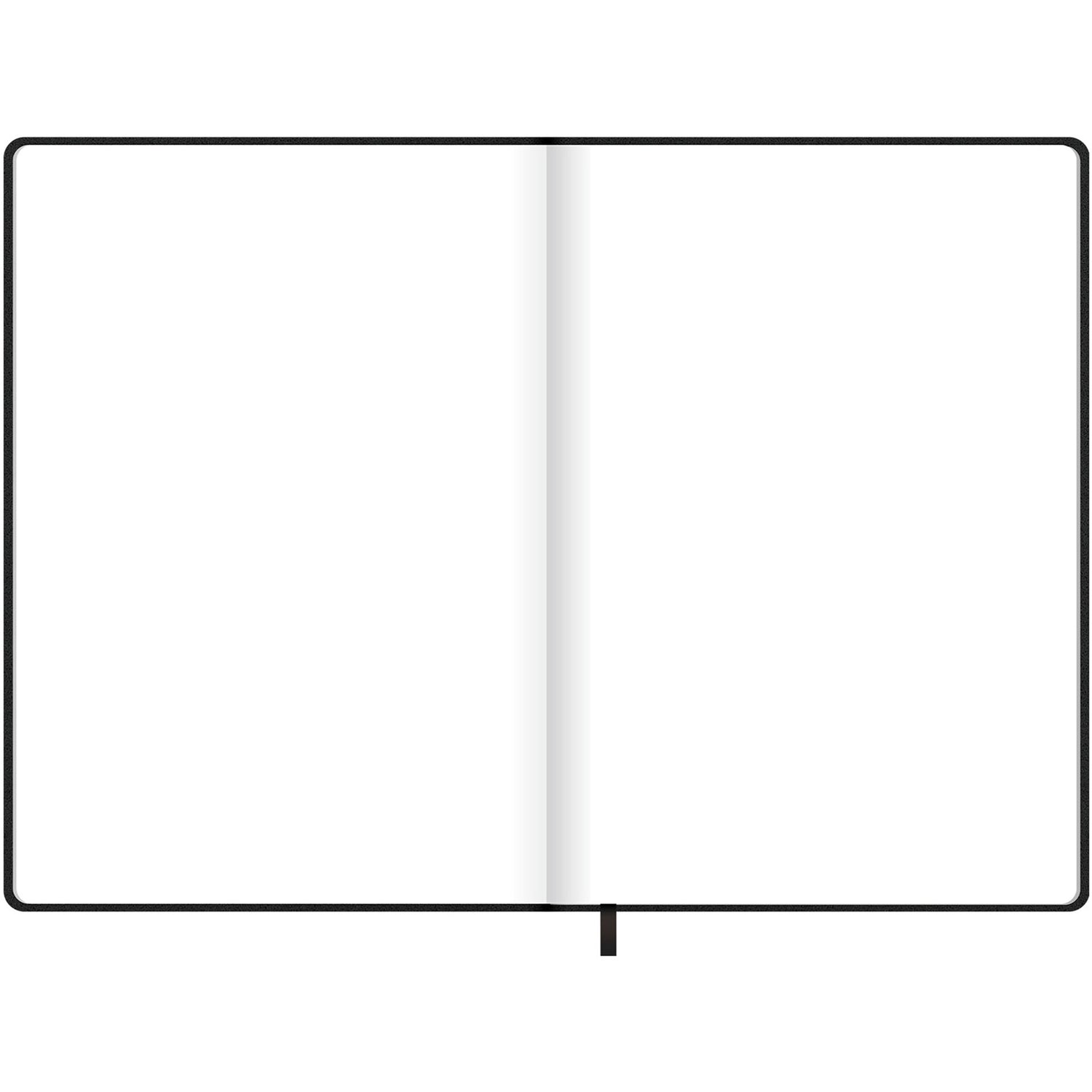 Caderno Agrafado A5 Capa Dura Preta com Elástico Liso Note!