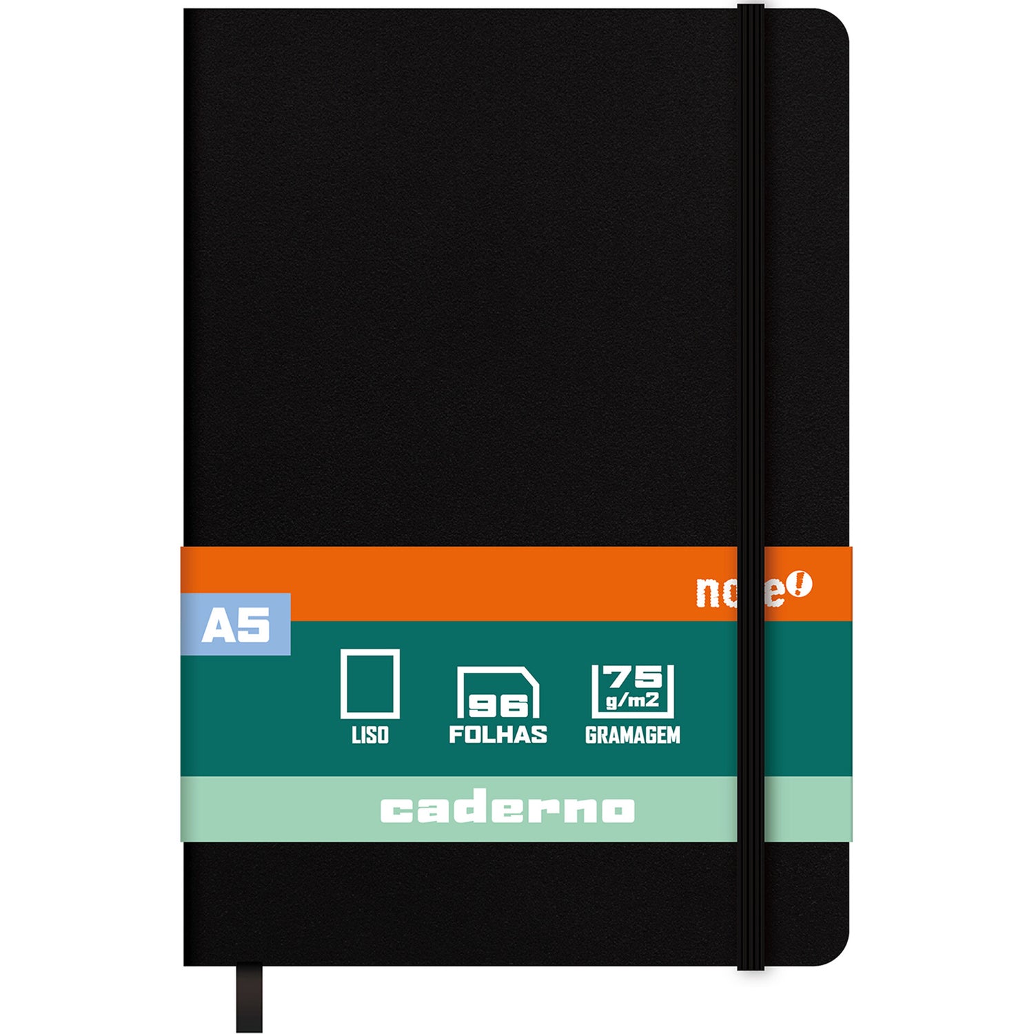 Caderno Agraf Formato A5 C.Dura Com Elast Sh L Pt Note