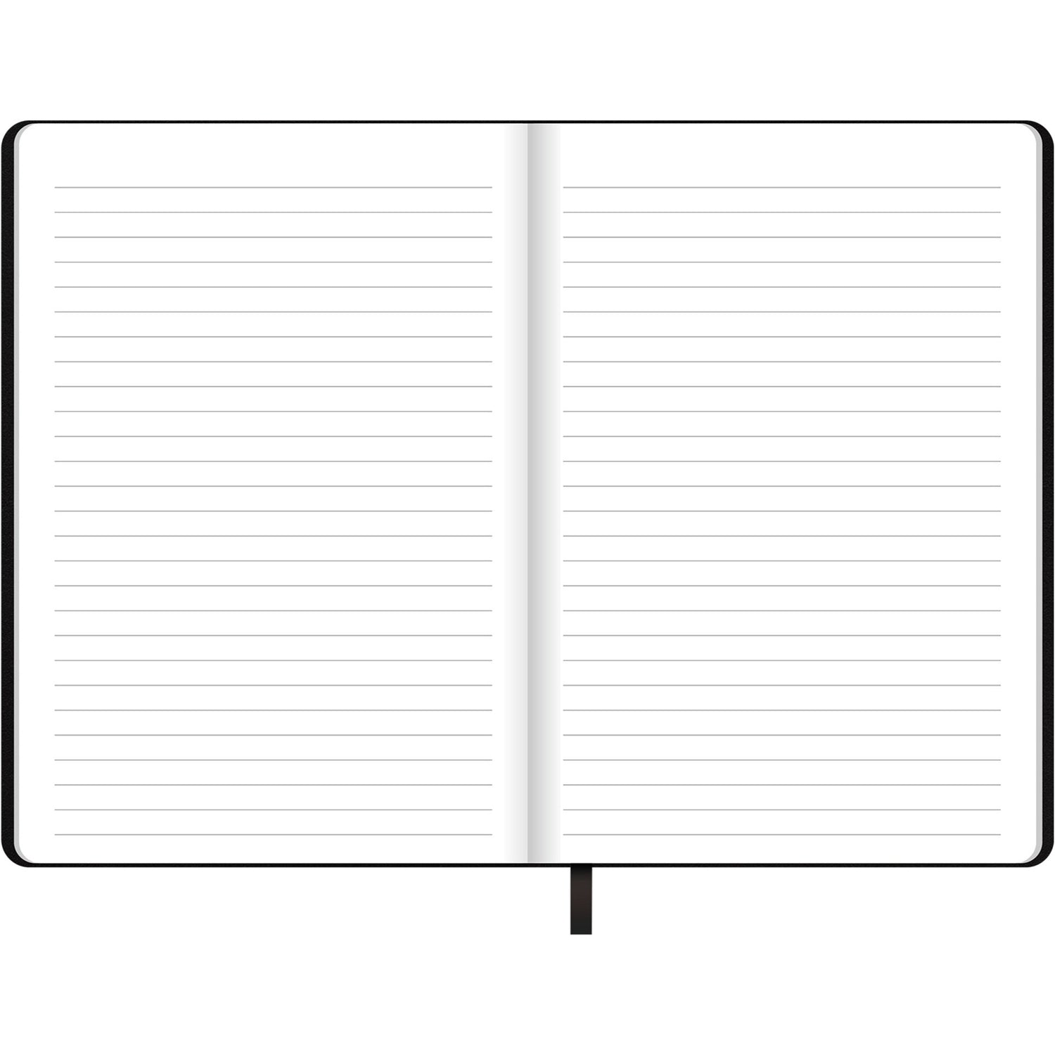 Caderno Agrafado A5 Capa Preta Soft com Elástico Pautado Note!