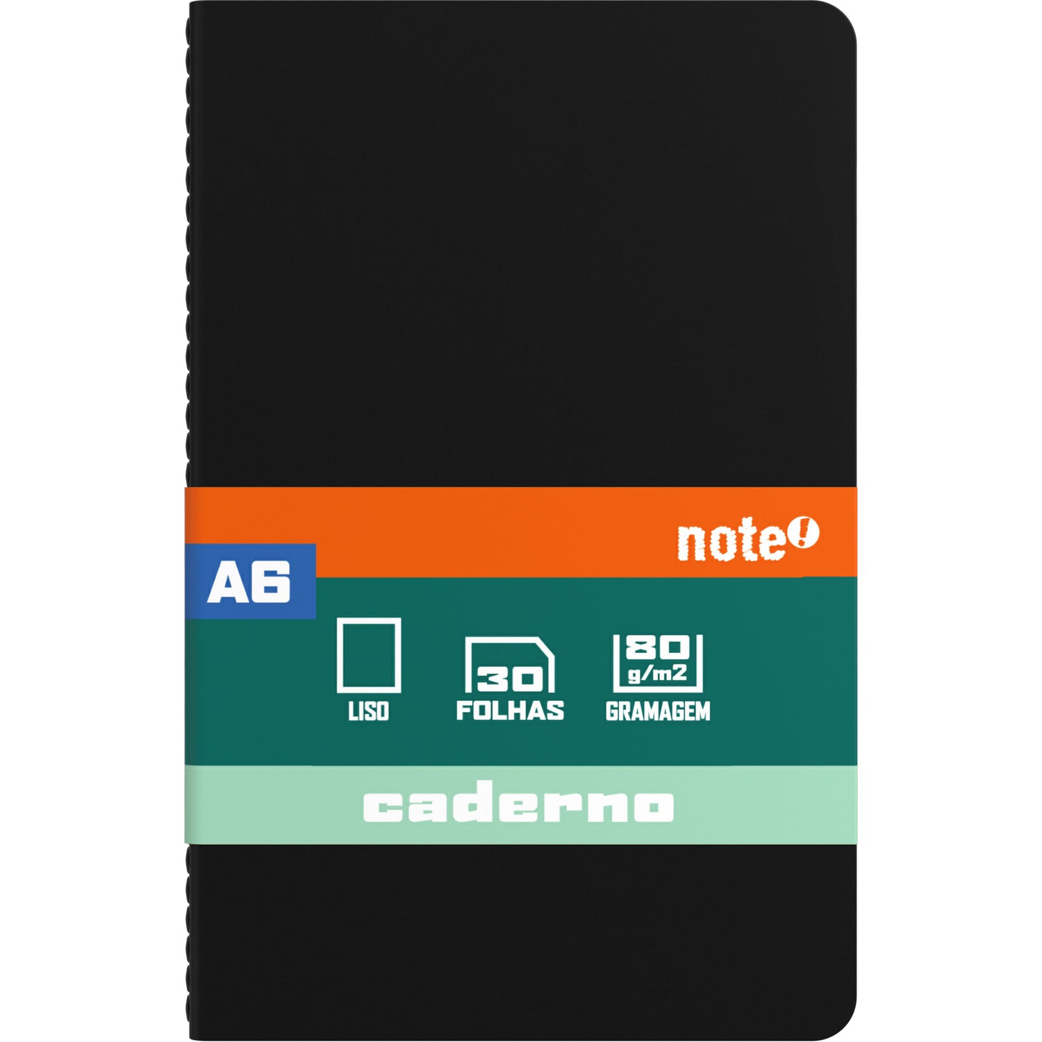 Conjunto 3 Caderno Agraf 9*14 Centímetros L 30 F 80 G Note!