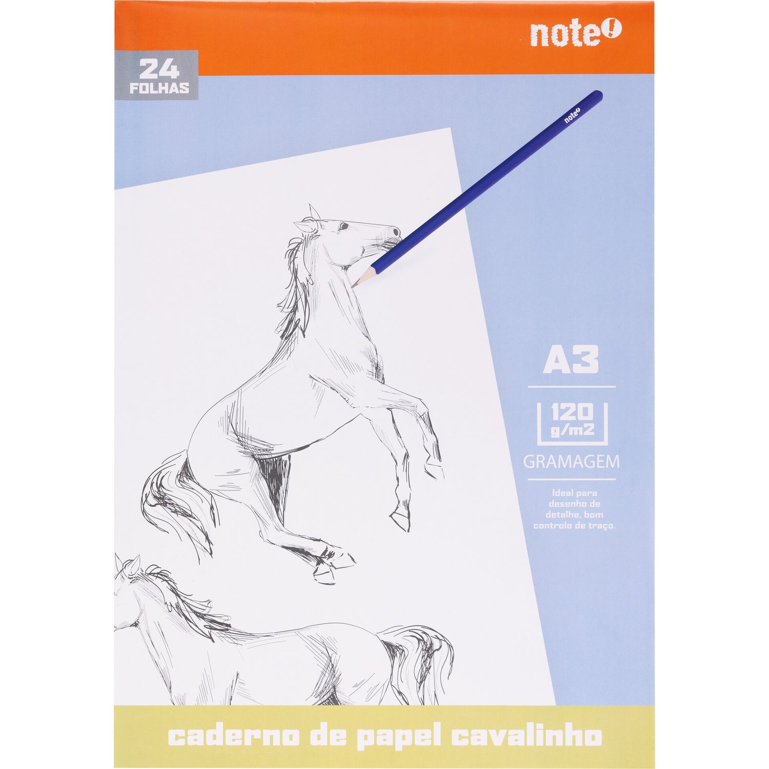 Caderno Desenho Cavalinho A3 24 Folhas 120g Note!
