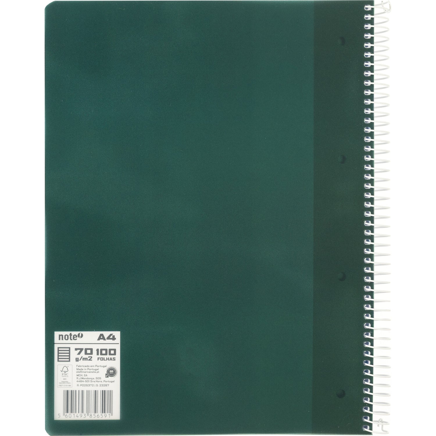 Caderno Espiral Formato A4 Pp 100 F 70 G P Verde Esc 26 Note!