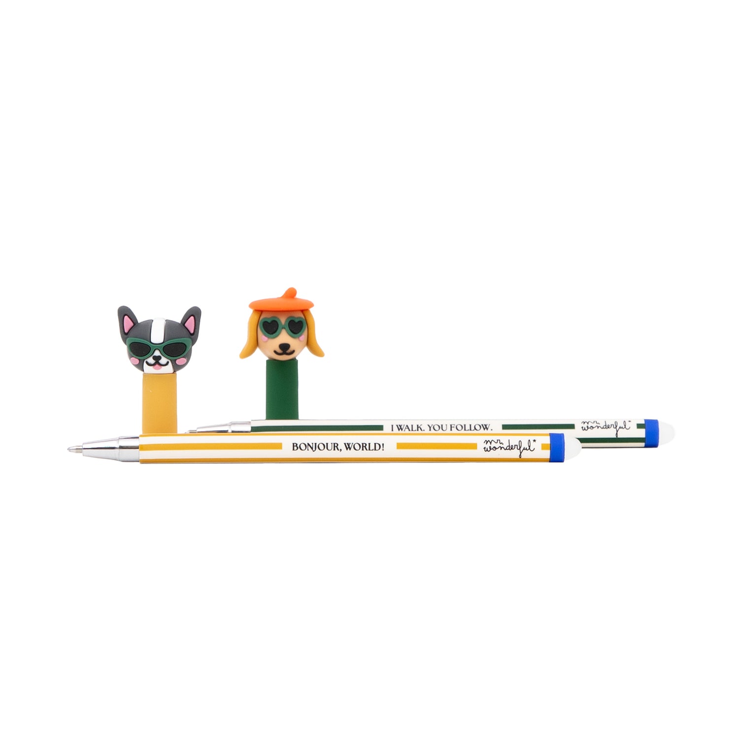 Conjunto Canetas Apag. Bo-Bo-Dachshund+Bulldog