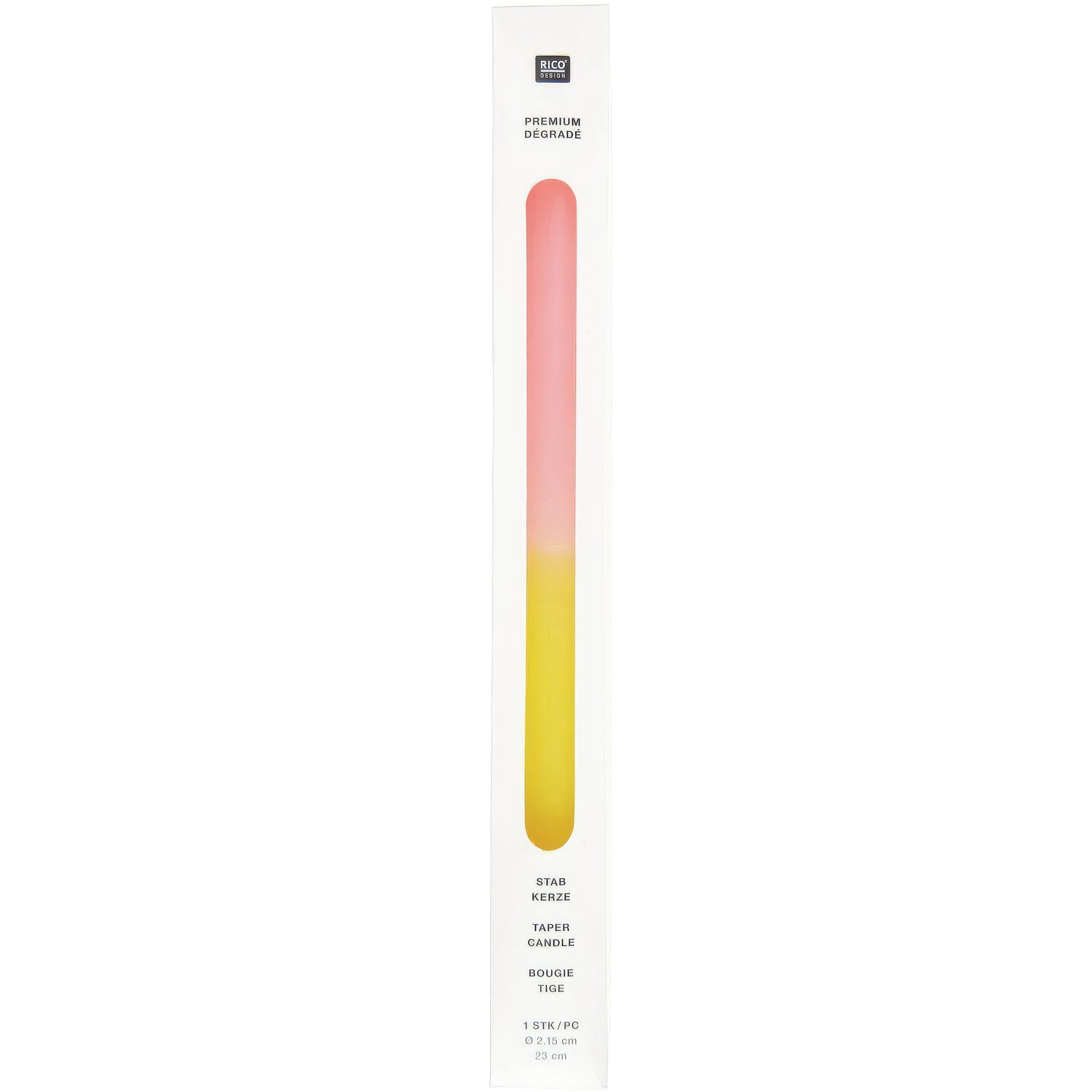 Vela Dip Dye Amarelo/ Rosa