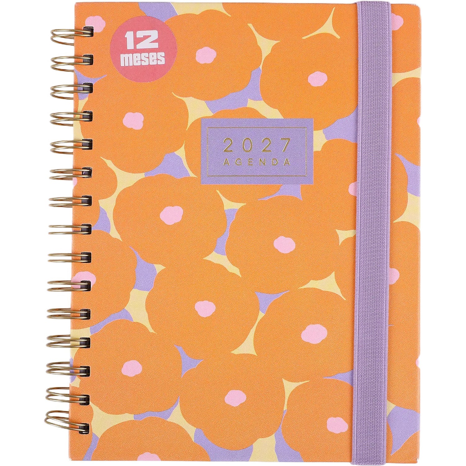 Agenda Espiral A5 2027 12 Meses Semanal Flowers (várias opções) Note!