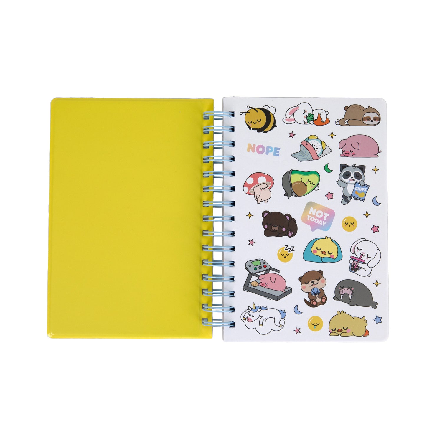 Caderno Formato A5 Squishy - Lazy Raccoon