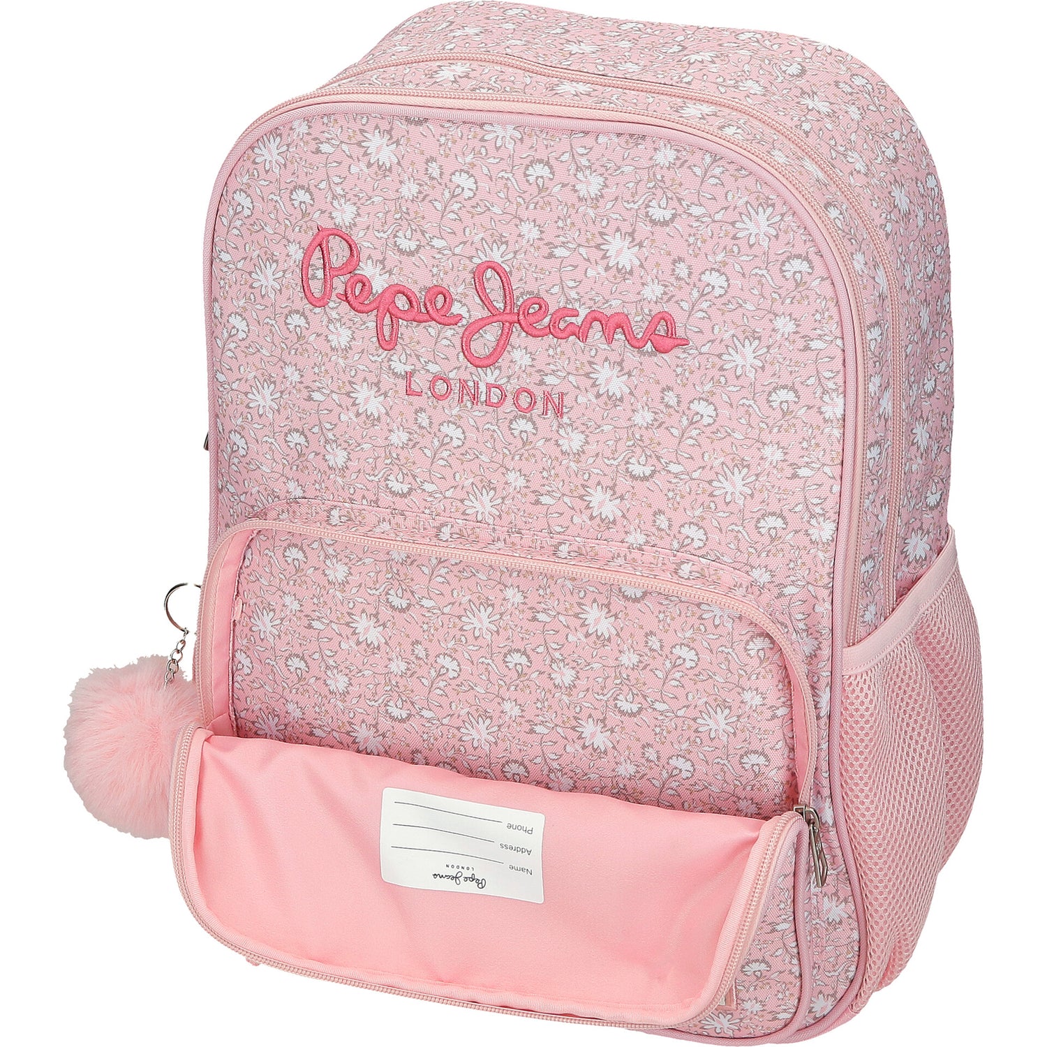 Mochila Dupla 40 Centímetros Mia Rosa Claro Pepe Jeans