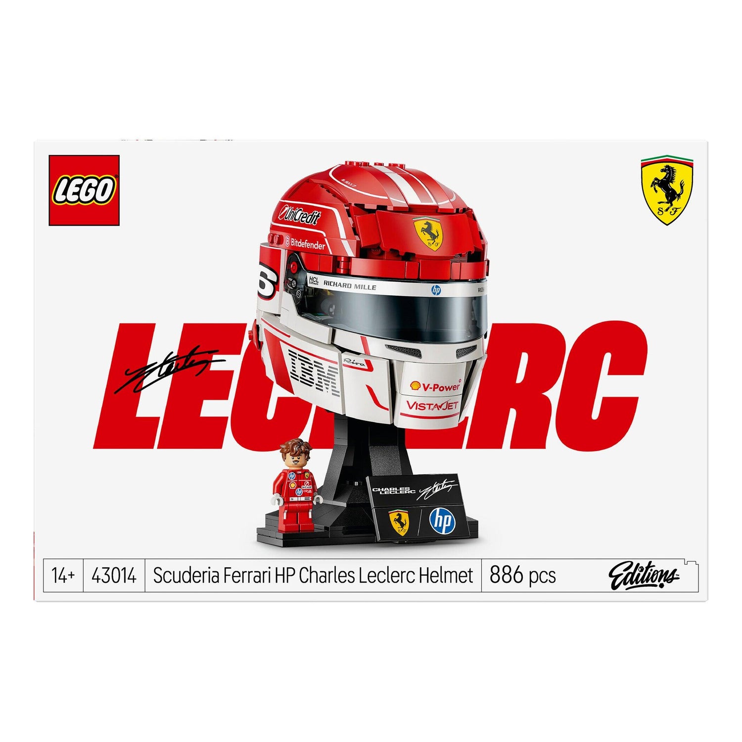 Lego - Capacete Do Charles Leclerc - Ferrari