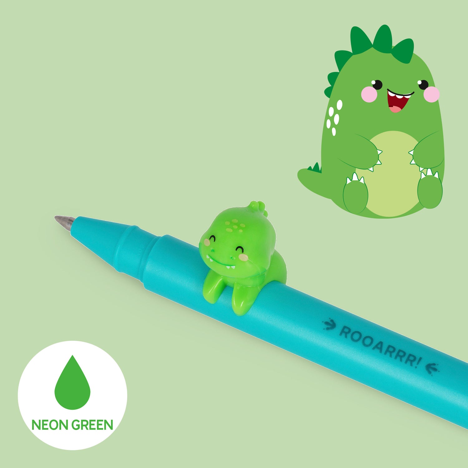 Caneta Gel Com Pend -Lovely Friends-Dino