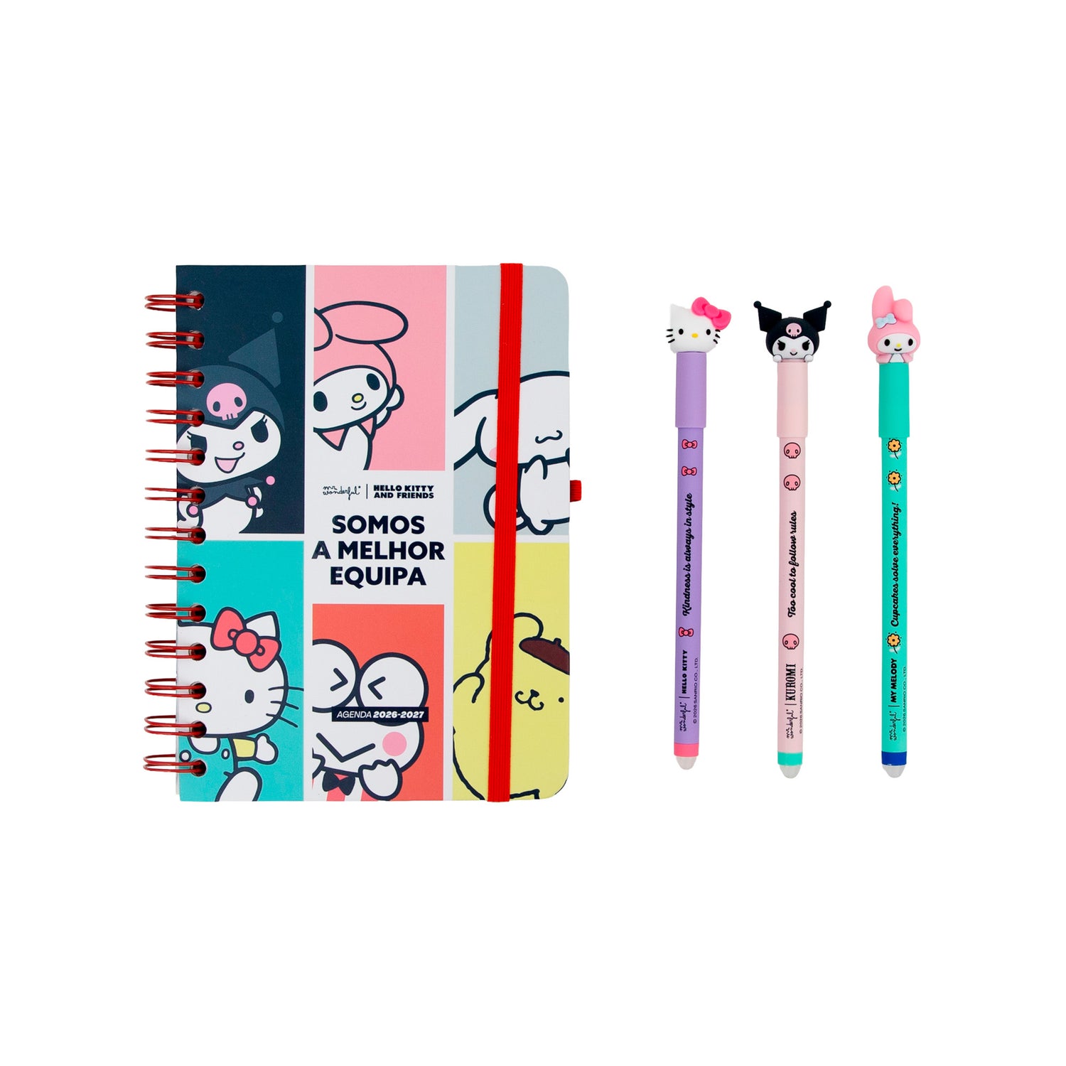 Conjunto Agenda Sem 2026-27 + 3 Bo-Bo - Kitty