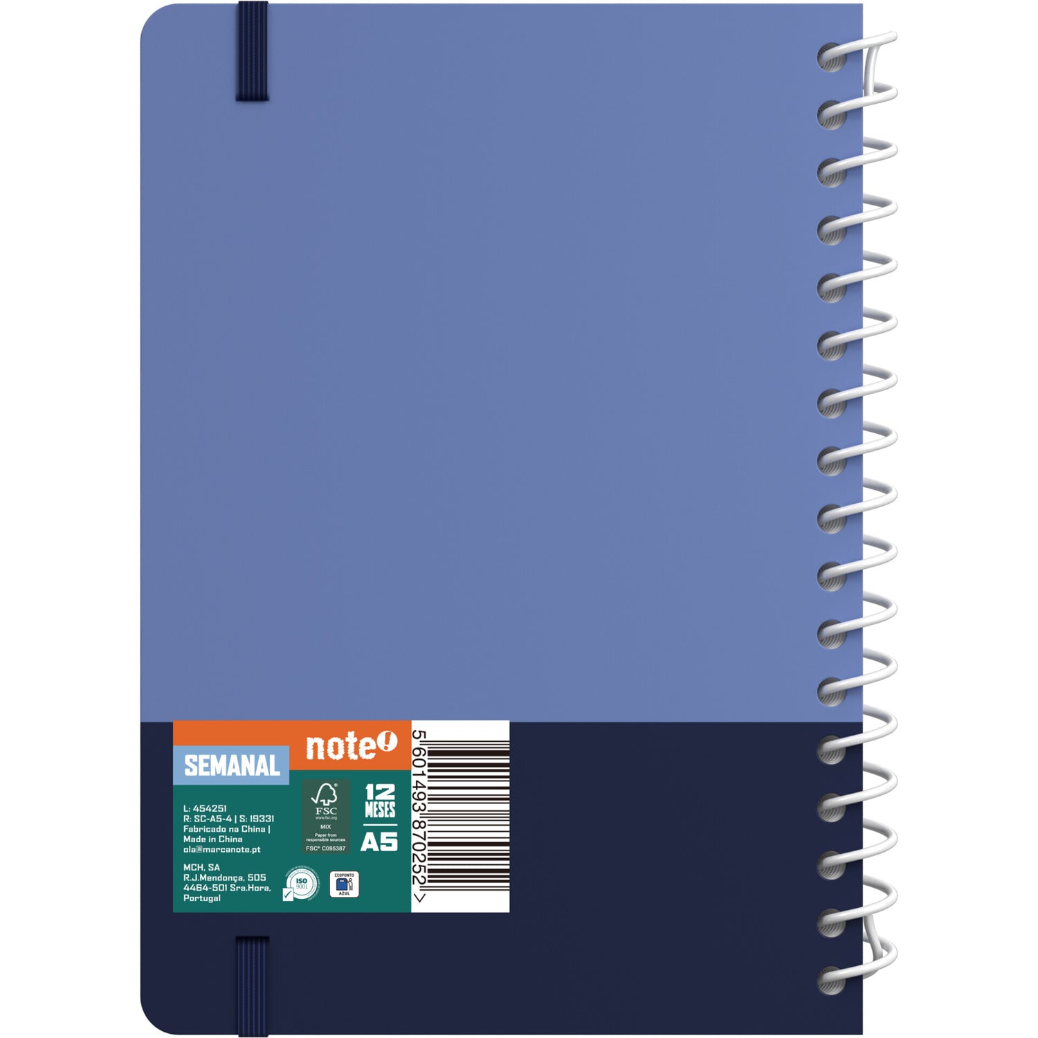 Agenda Formato A5 2027 Esp 12 M Sem Classic Note!