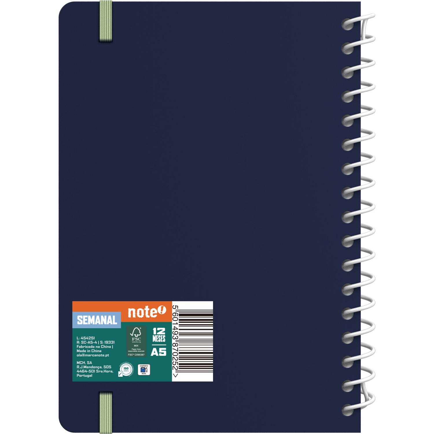 Agenda Formato A5 2027 Esp 12 M Sem Classic Note!