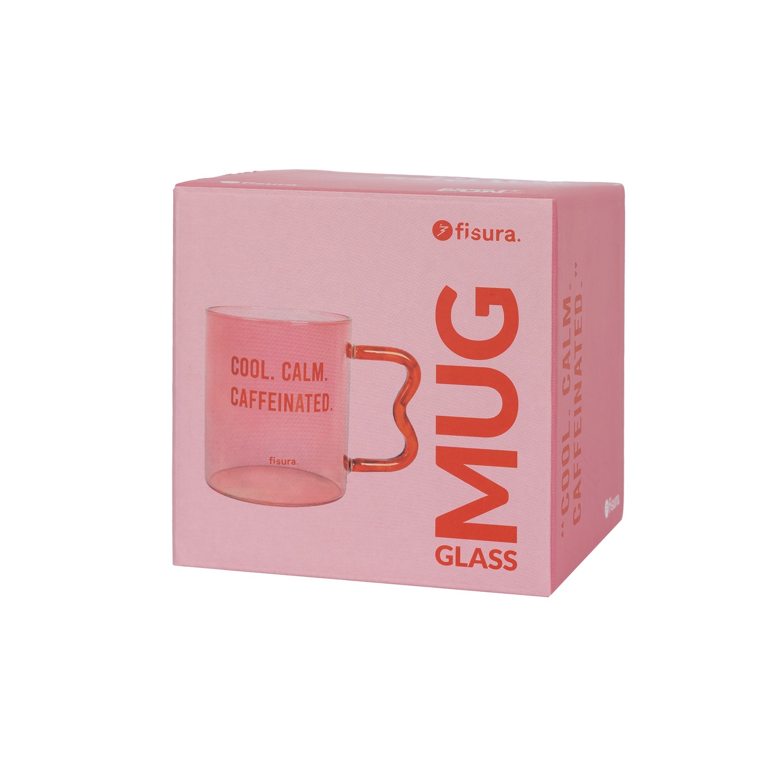 Caneca Vidro - Cool. Calm. Caffeinated.