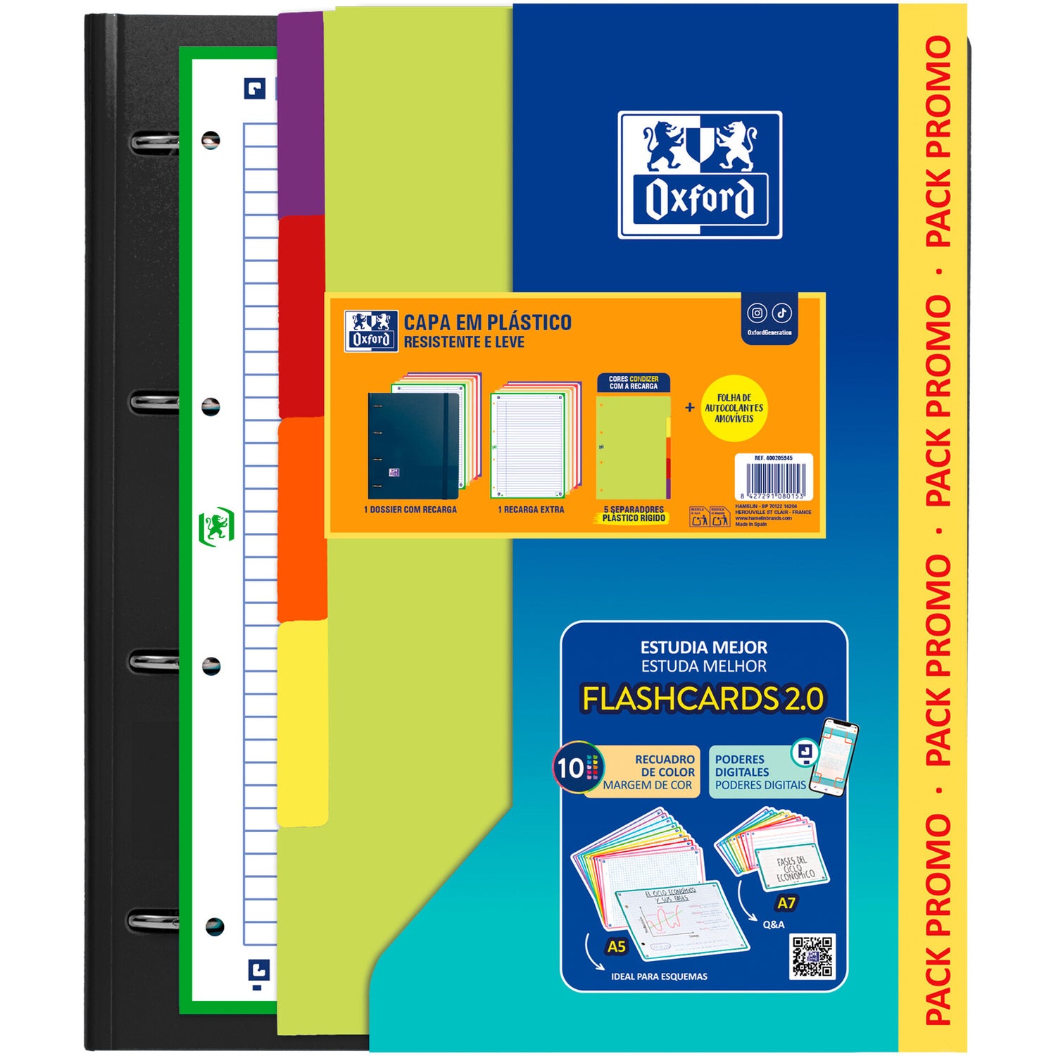Pack Essenciais Arquivo Live&Go Preto Oxford